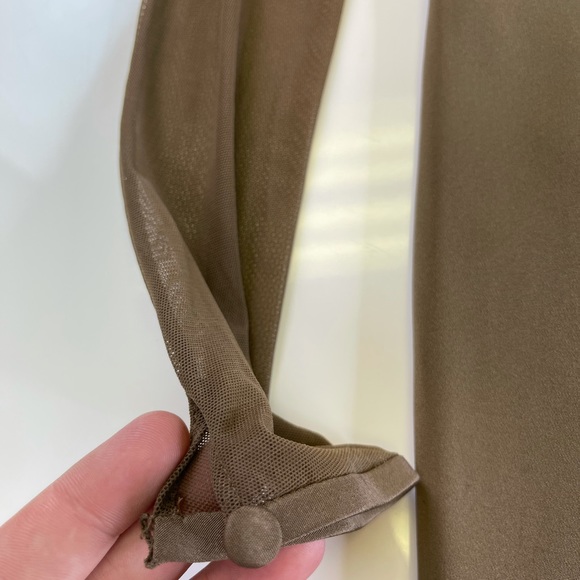 VERA WANG Brown Mesh Sleeve Dress Choker Size 10 - Picture 6 of 11